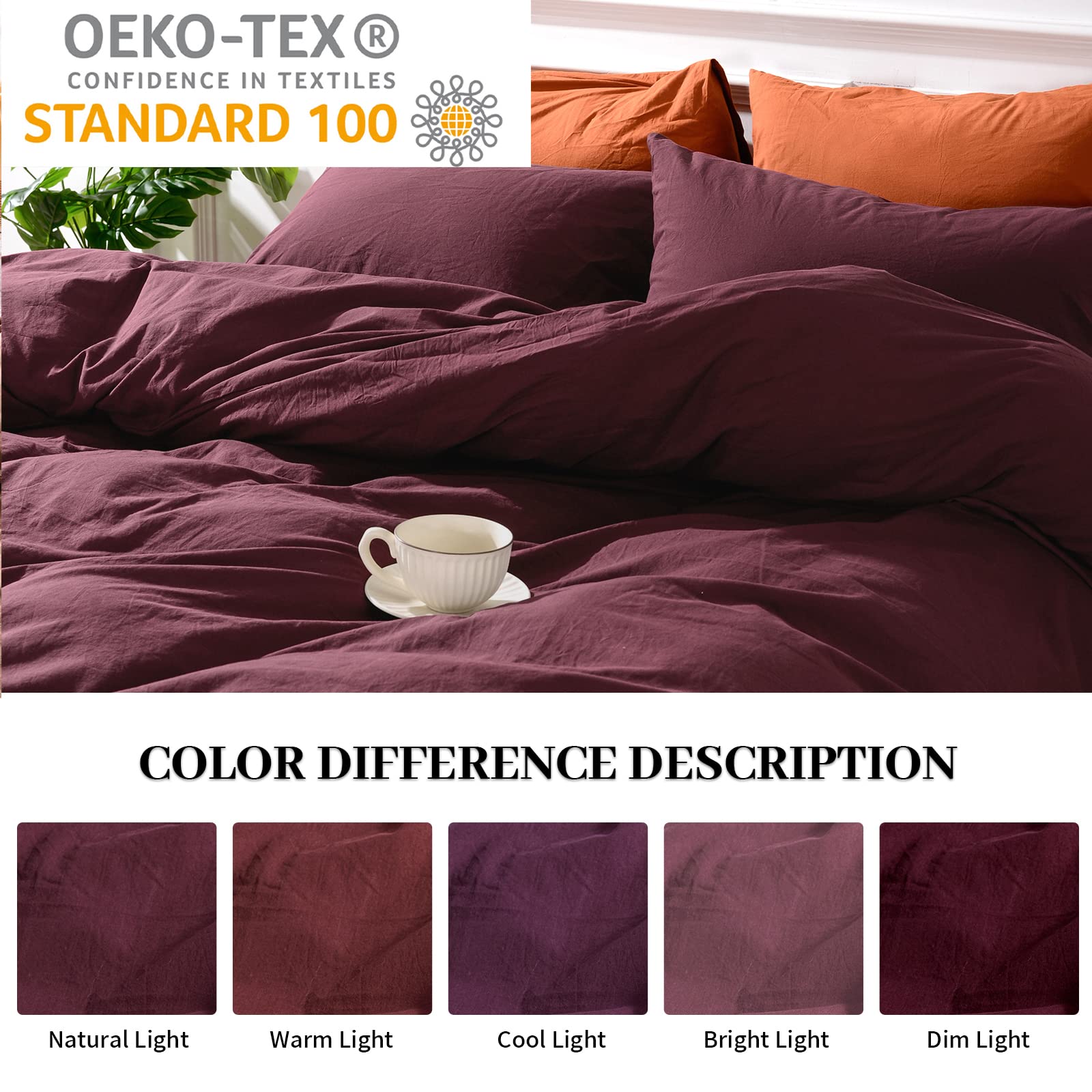 NEXHOME PRO duvet cover with hidden zipper closure for quick, neat bed-making