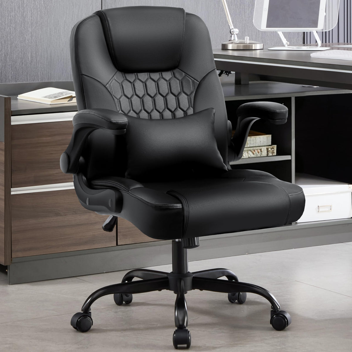 Nexthro executive chair with PU leather seat offering ergonomic comfort for daily use