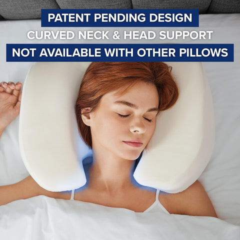NextSleep neck-nook support wrap cushions alignment for back sleeping.