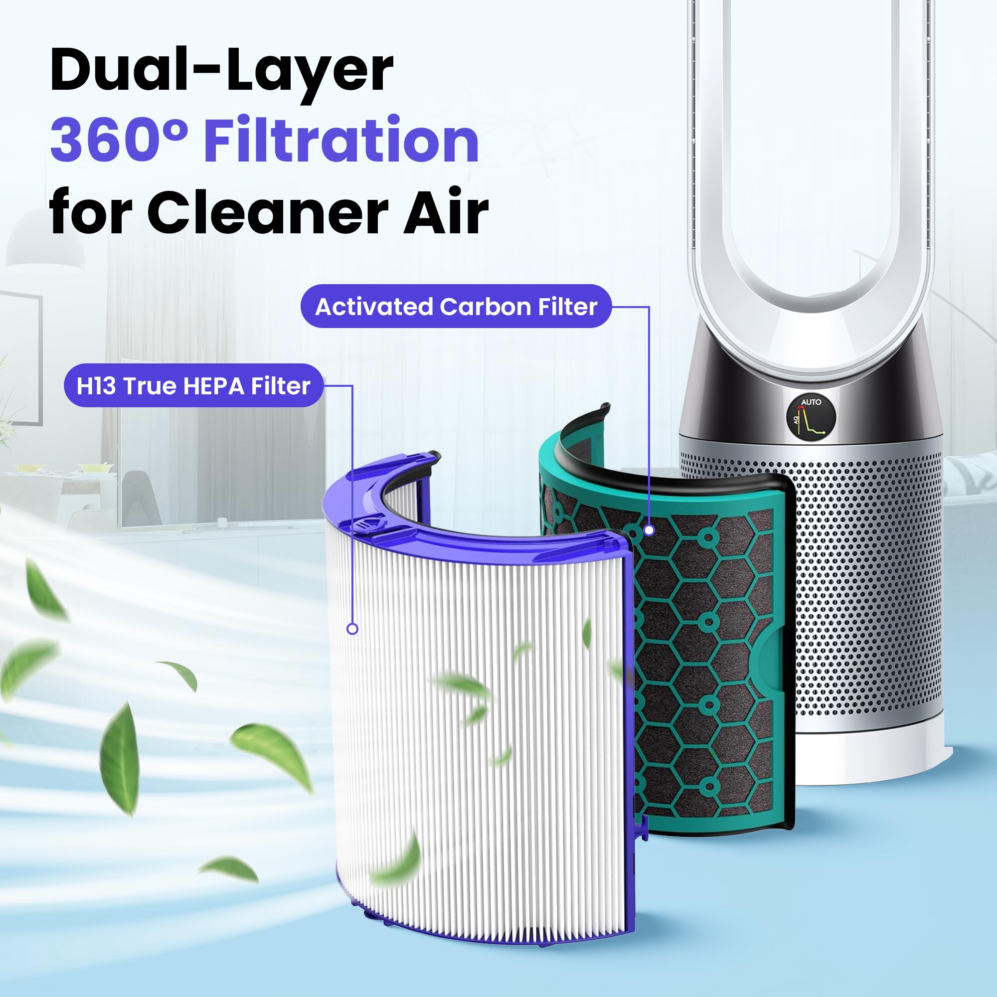 NextStop shows Dyson compatibility with HP04/TP04/DP04 for convenient replacements