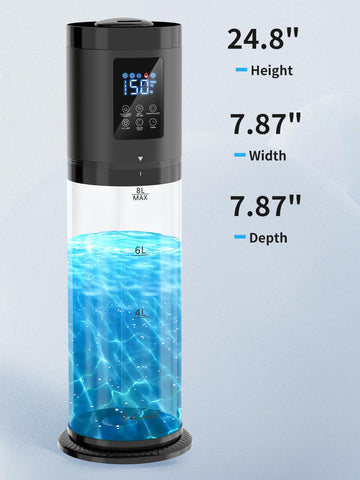Nexva 8L humidifier includes a 16-hour timer and auto shutoff for safety.