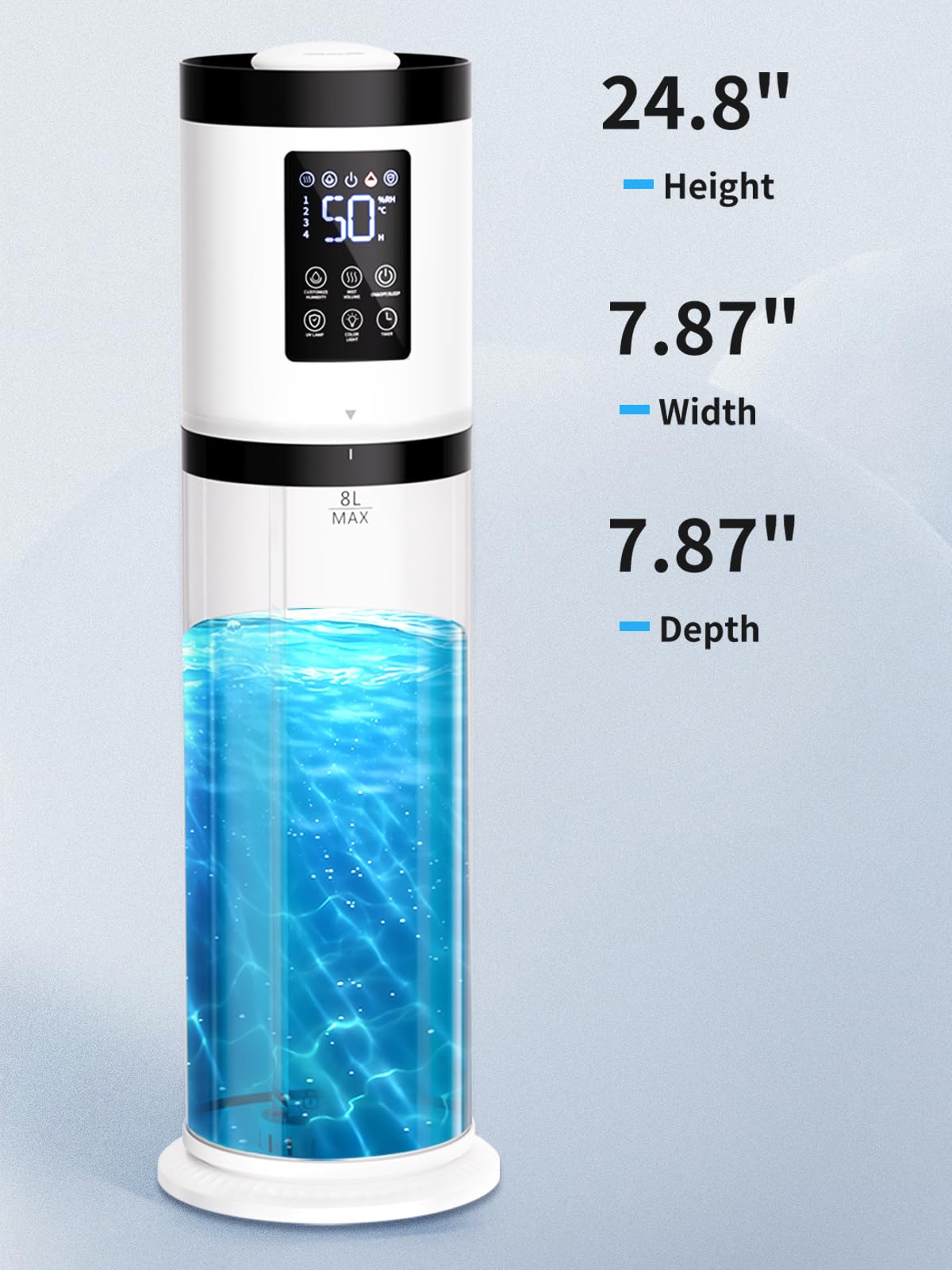 Nexva 8L humidifier dual stage purification keeps mist clean