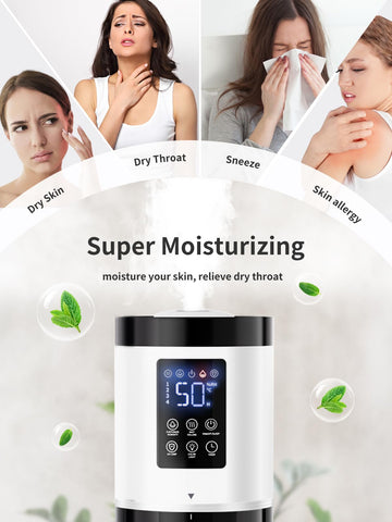 Nexva 8L humidifier sleep mode runs quietly for restful nights