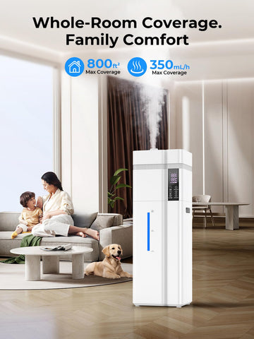 Nexva humidifier covering up to 800 ft² for whole-room comfort