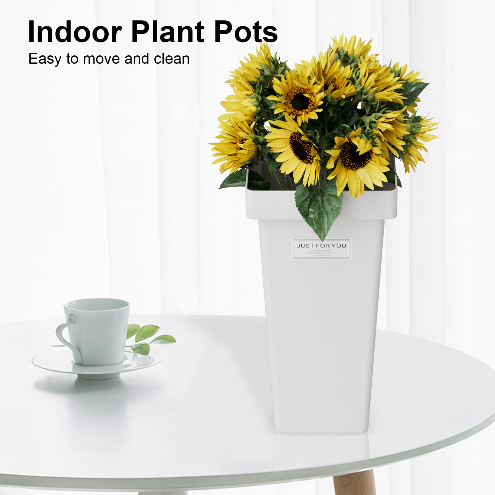 NEYCIL Flower Buckets height 13.39 inches fits full bouquets on tables.