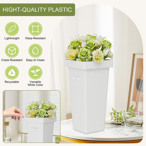NEYCIL Flower Buckets durable plastic stay sturdy for daily use and events.