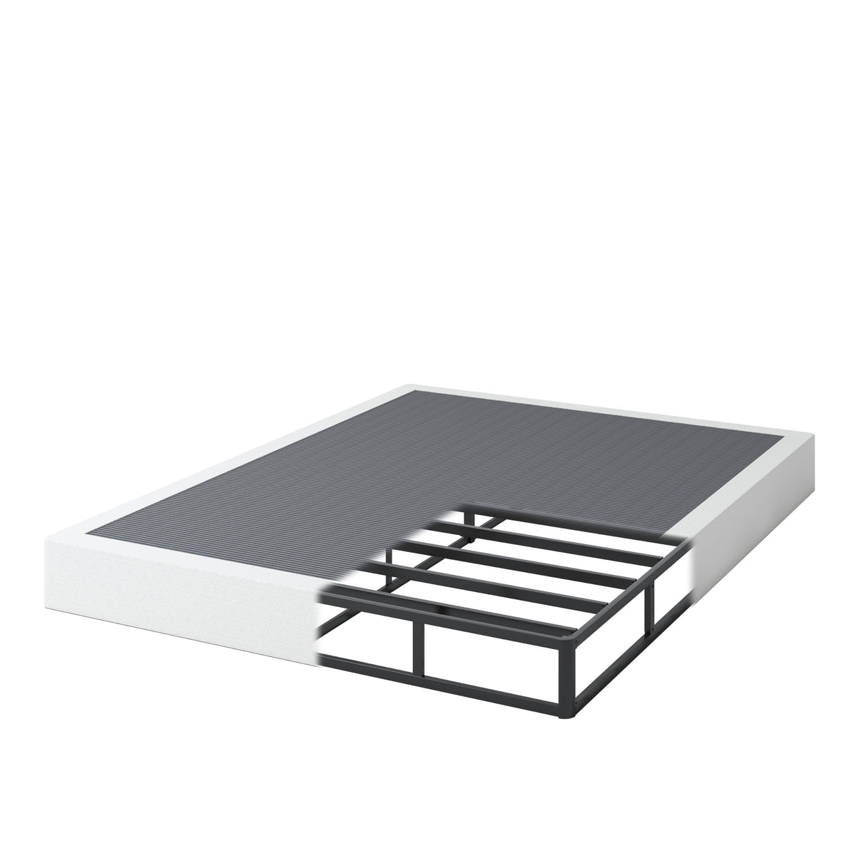 NHODIR 7in queen box spring low profile for easy bed access.