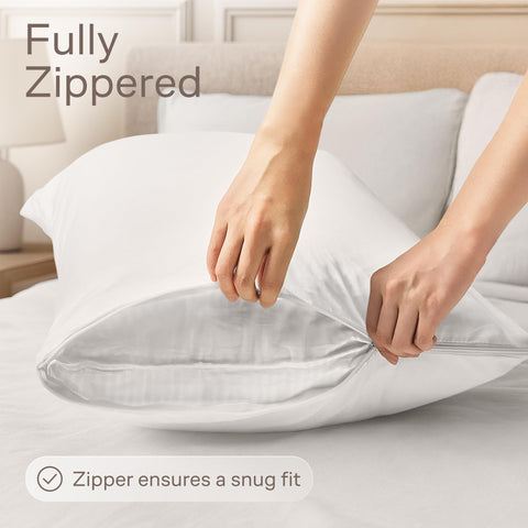 Niagara set of eight pillow covers laid flat showing full coverage.