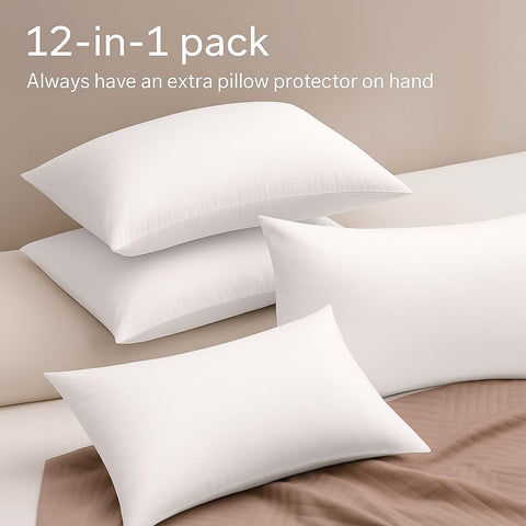12-pack pillow protection set by Niagara Sleep Solution