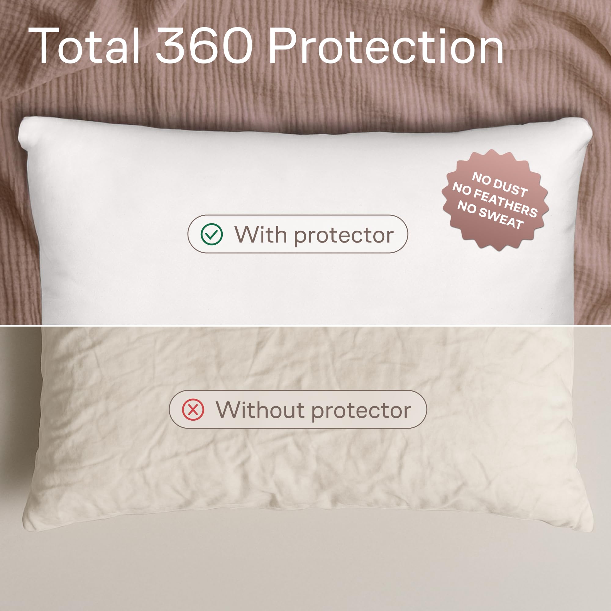 Niagara Sleep Solution breathable microfiber fabric keeps pillow cool and comfortable.