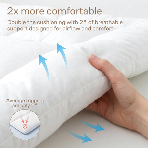 Niagara Sleep Solution cloud-like sleep on king topper for cooling comfort.