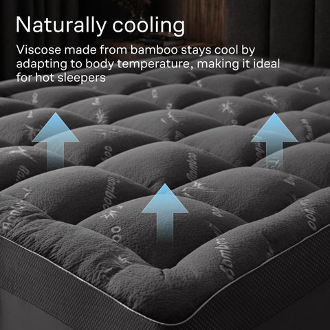Niagara Sleep Solution deep-pocket skirt keeps the topper securely in place.