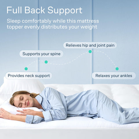Niagara Sleep Solution Deep Pocket Topper fits thick mattresses securely.