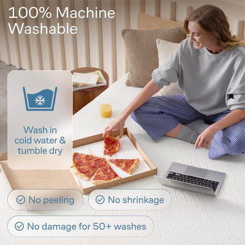 Niagara Sleep Solution machine-washable protector stays fluffy after washing