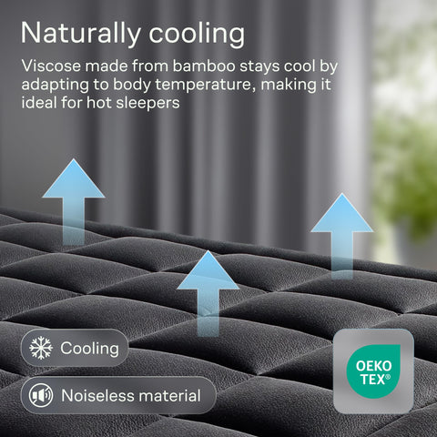 Niagara Sleep Solution king topper provides natural cooling for hot sleepers.