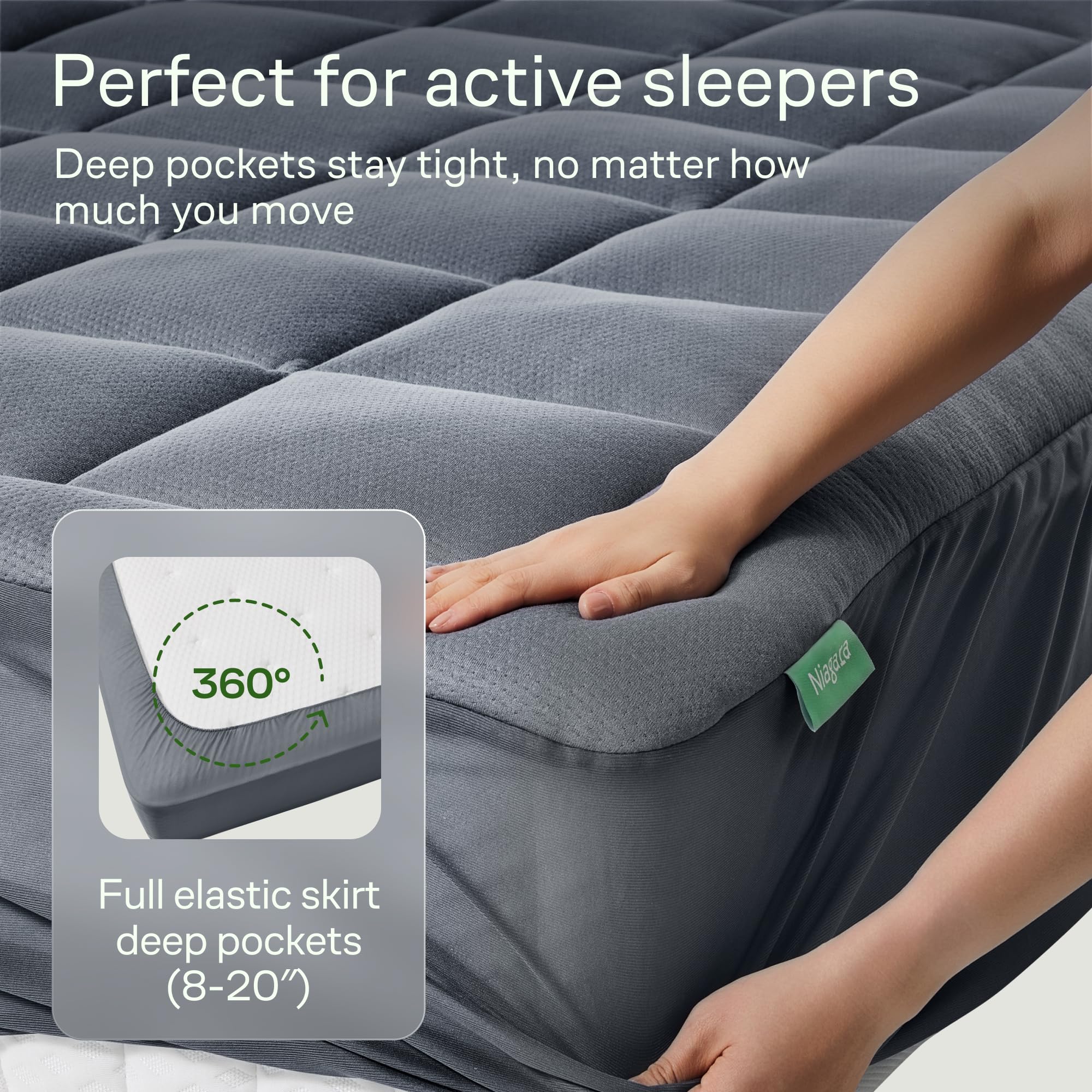 Machine washable topper for easy cleaning and care