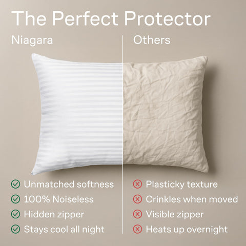 Niagara Sleep Solution noise-free fabric ensures peaceful nights with a breathable cover.