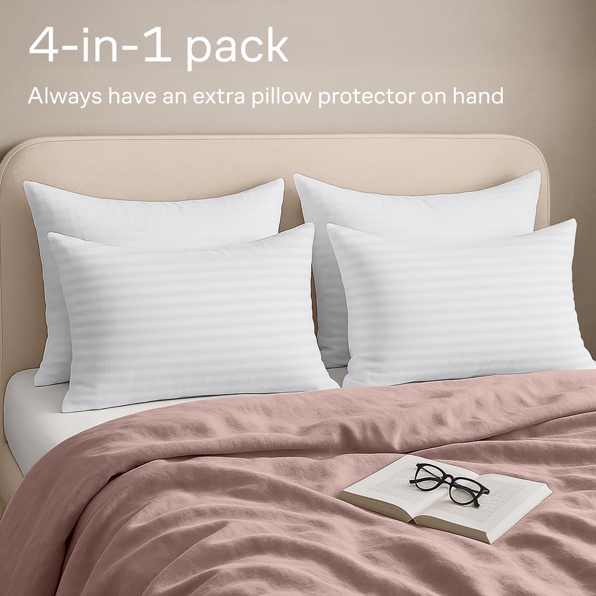 Niagara Sleep Solution premium pillow protection; extends pillow lifespan.