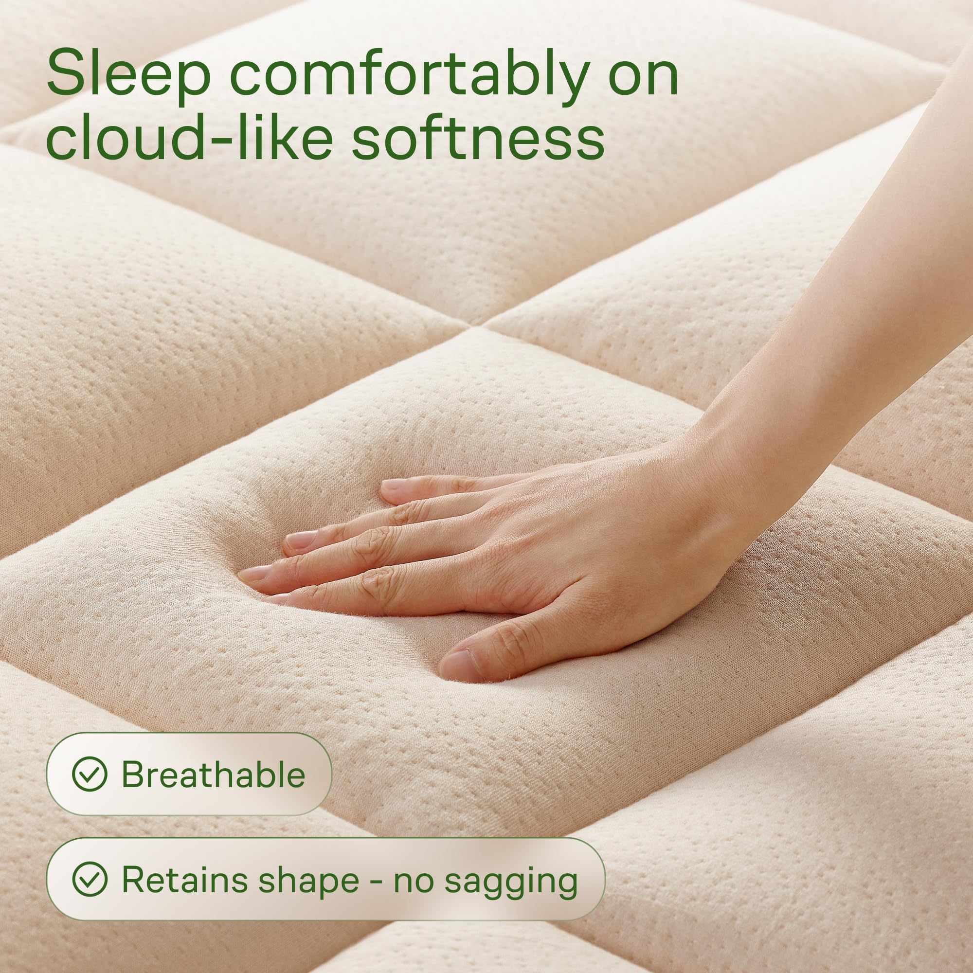 Niagara Sleep Solution topper deep pocket edge demonstrates secure, easy setup on thick mattresses.
