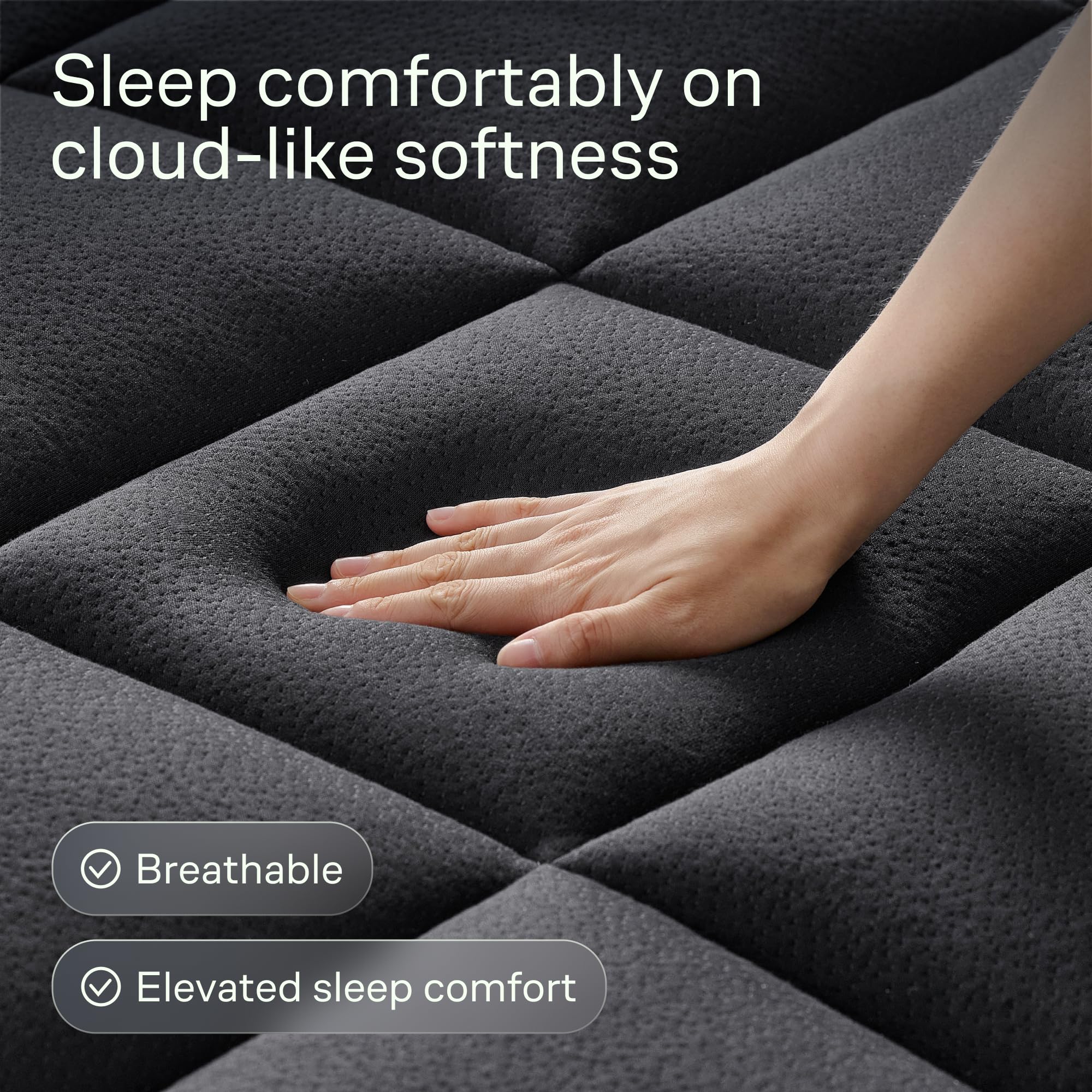 Twin mattress topper with pillow-top bamboo viscose enhances softness