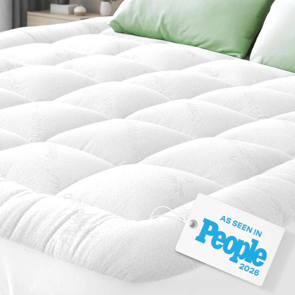 Niagara Sleep Solution ultra-soft king topper with viscose bamboo for breathable comfort.