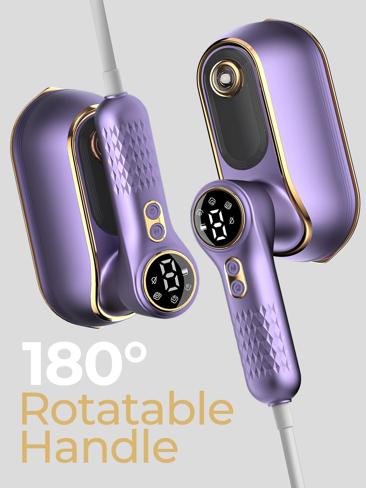 NIASSO 1.8 m cord offers flexible movement during steaming sessions.