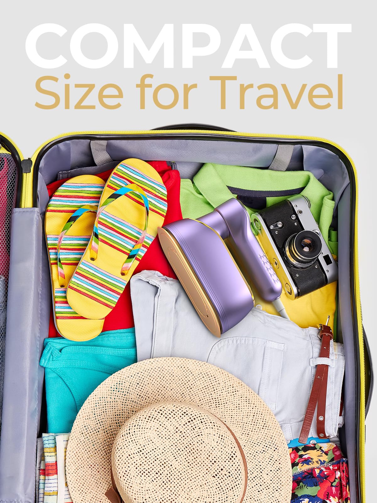 NIASSO 150 ml water tank supports travel-friendly steaming without frequent refills.