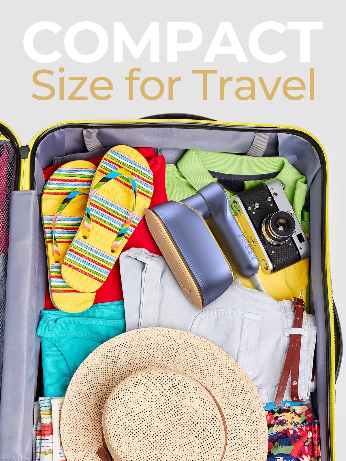 NIASSO in-use on garments during travel for quick touch-ups