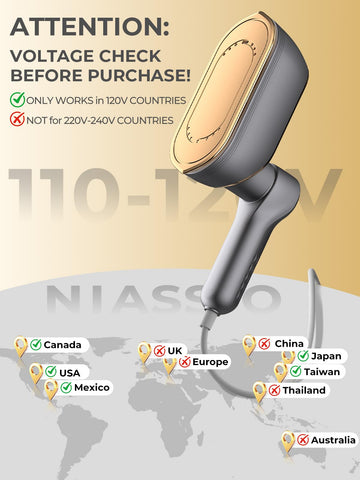 NIASSO fabric-safe steamer suitable for delicate fabrics