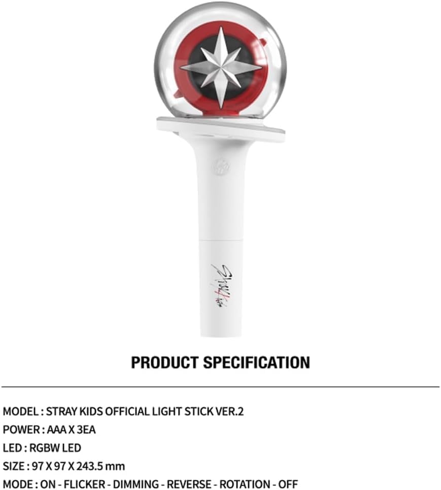 Straykids lightstick illuminated during a concert with vibrant colors