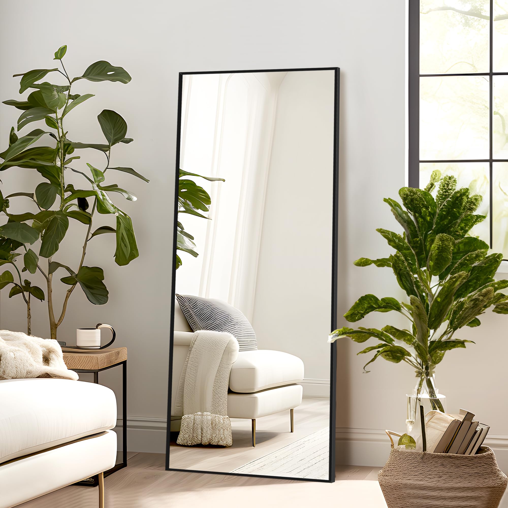 NicBex full-length mirror angle view showing versatile placement options