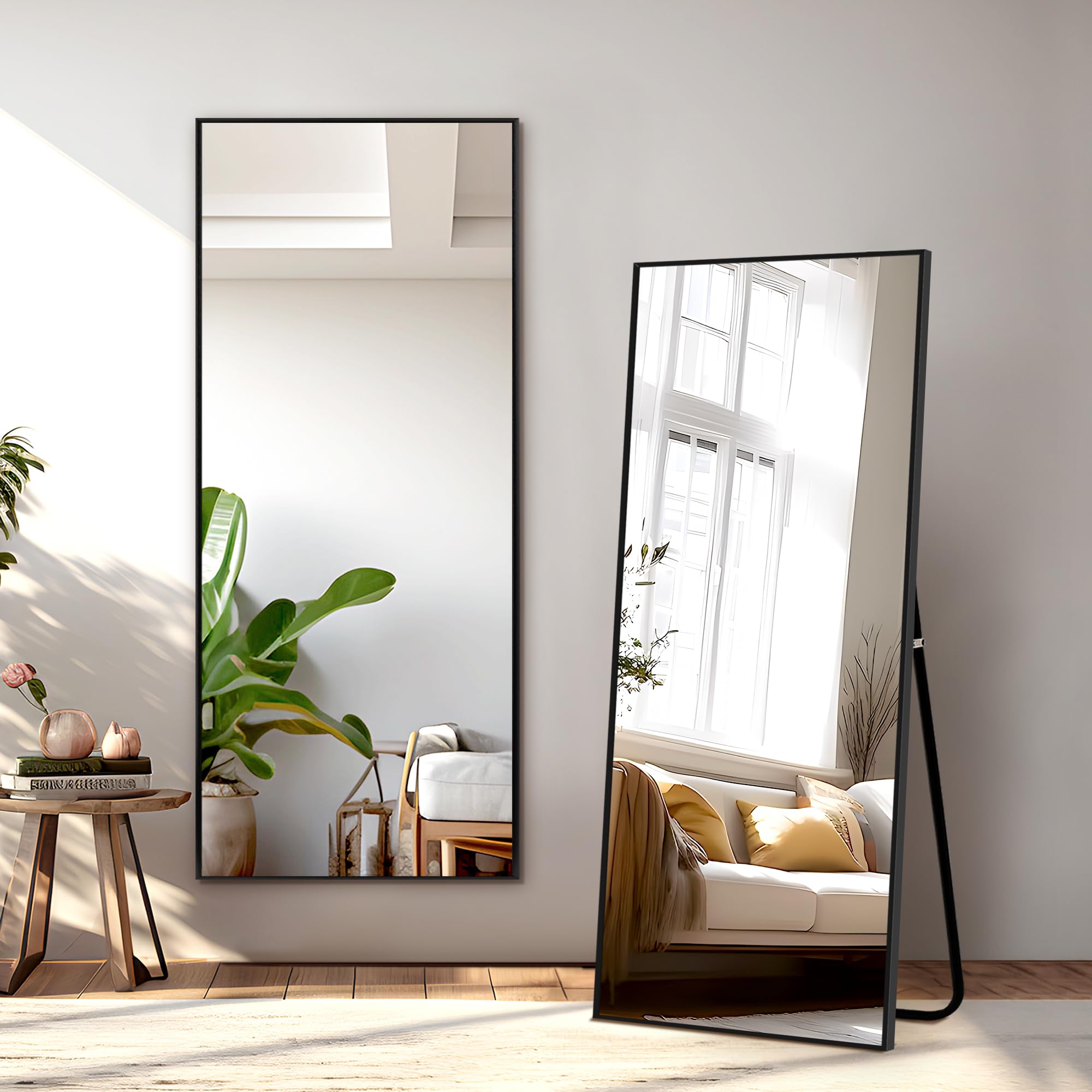 NicBex full-length mirror front view, 56x19 inches, for full-body outfit checks