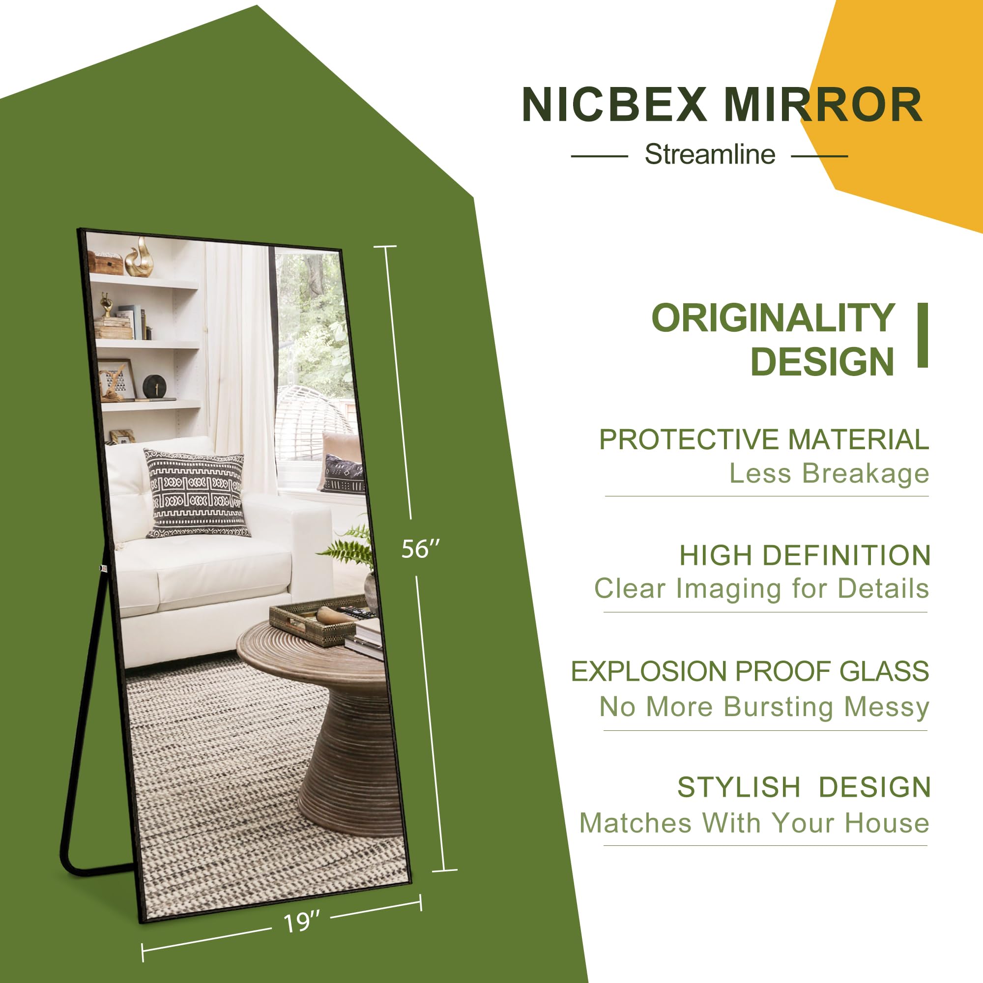 NicBex wall-mount lean setup demonstrating flexible installation