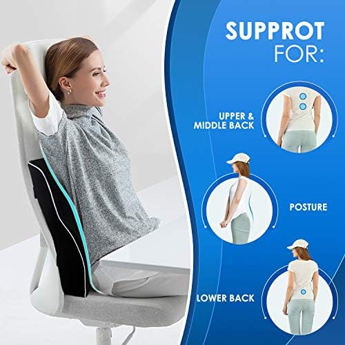 Niceeday gel lumbar support pillow 3D mesh cover for breathable, cool sessions in office or car