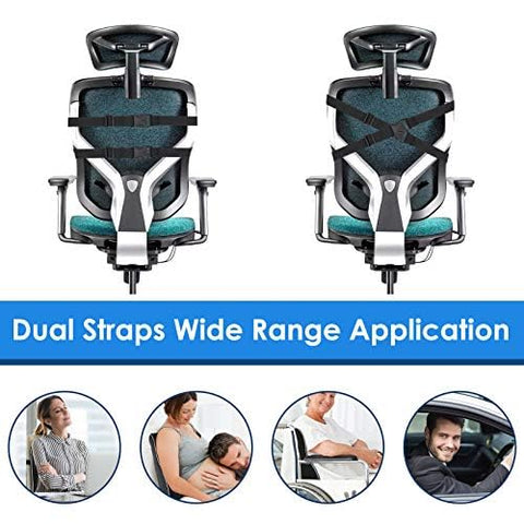 Niceeday gel lumbar support pillow memory foam core contours to your back for lasting support