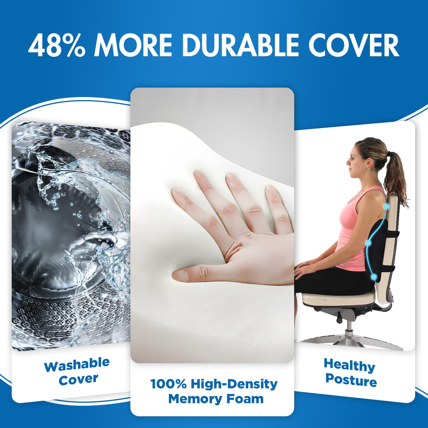 Niceeday adjustable straps image shows secure fit on various chairs