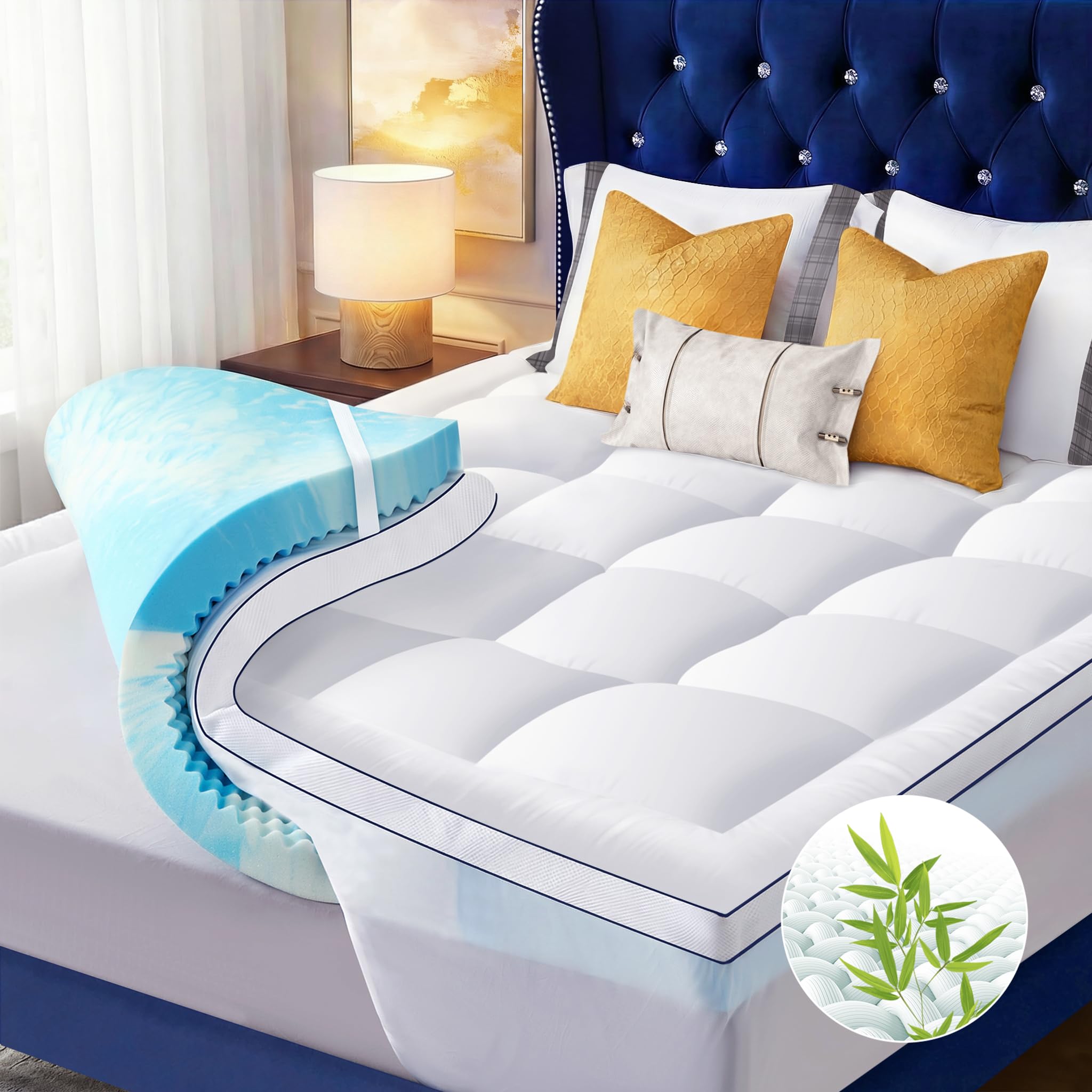 NicePlus king-size topper cloud-top cover for plush comfort
