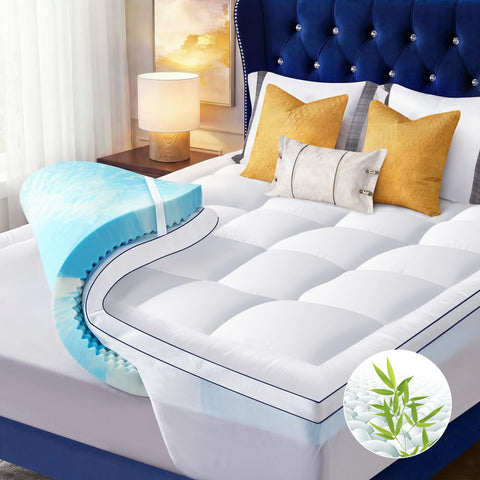 NicePlus king-size topper cloud-top cover for plush comfort