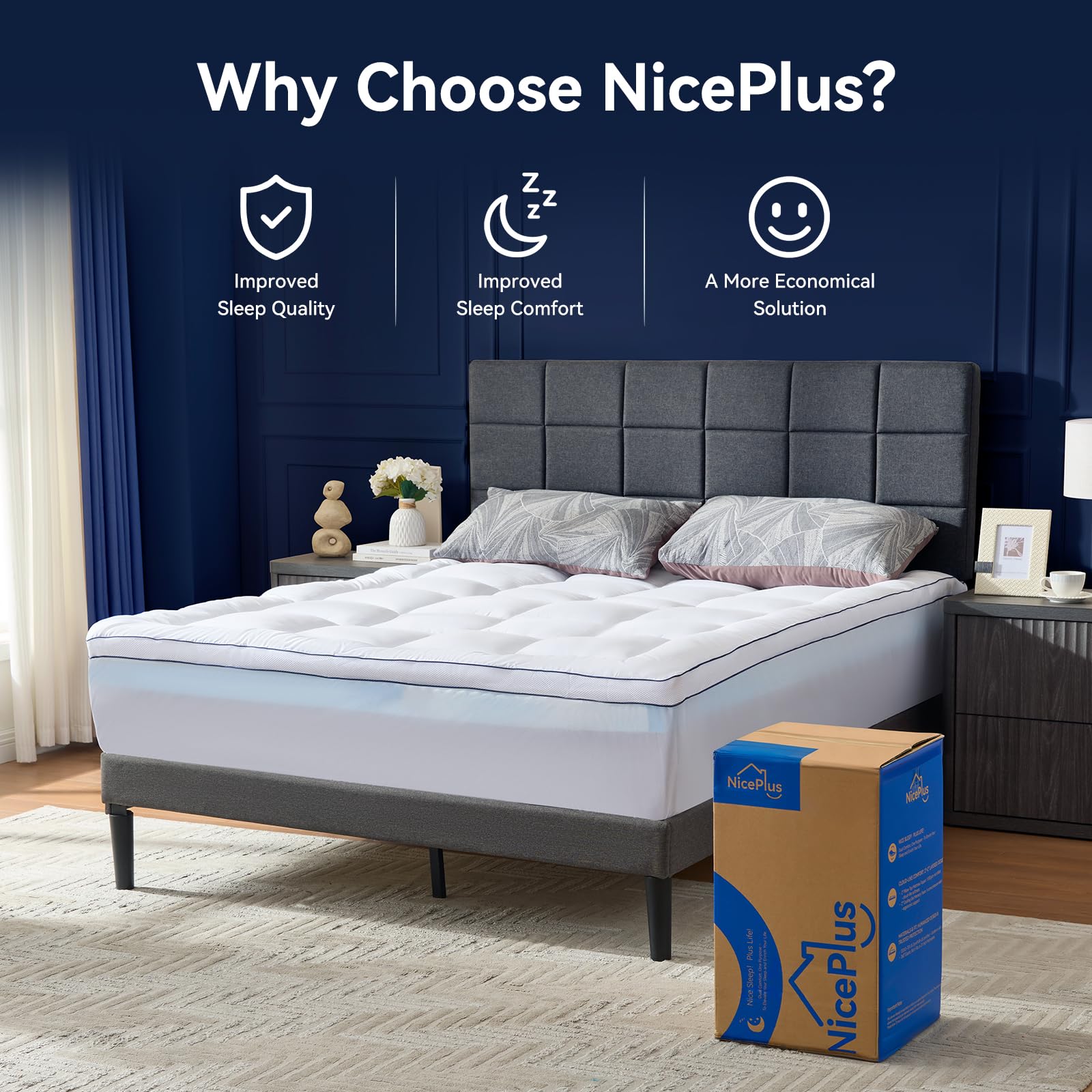 NicePlus vacuum-packed box ships compactly for easy transport