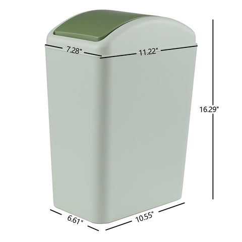 Nicesh swing-lid trash can offers easy access for kitchen and office use.