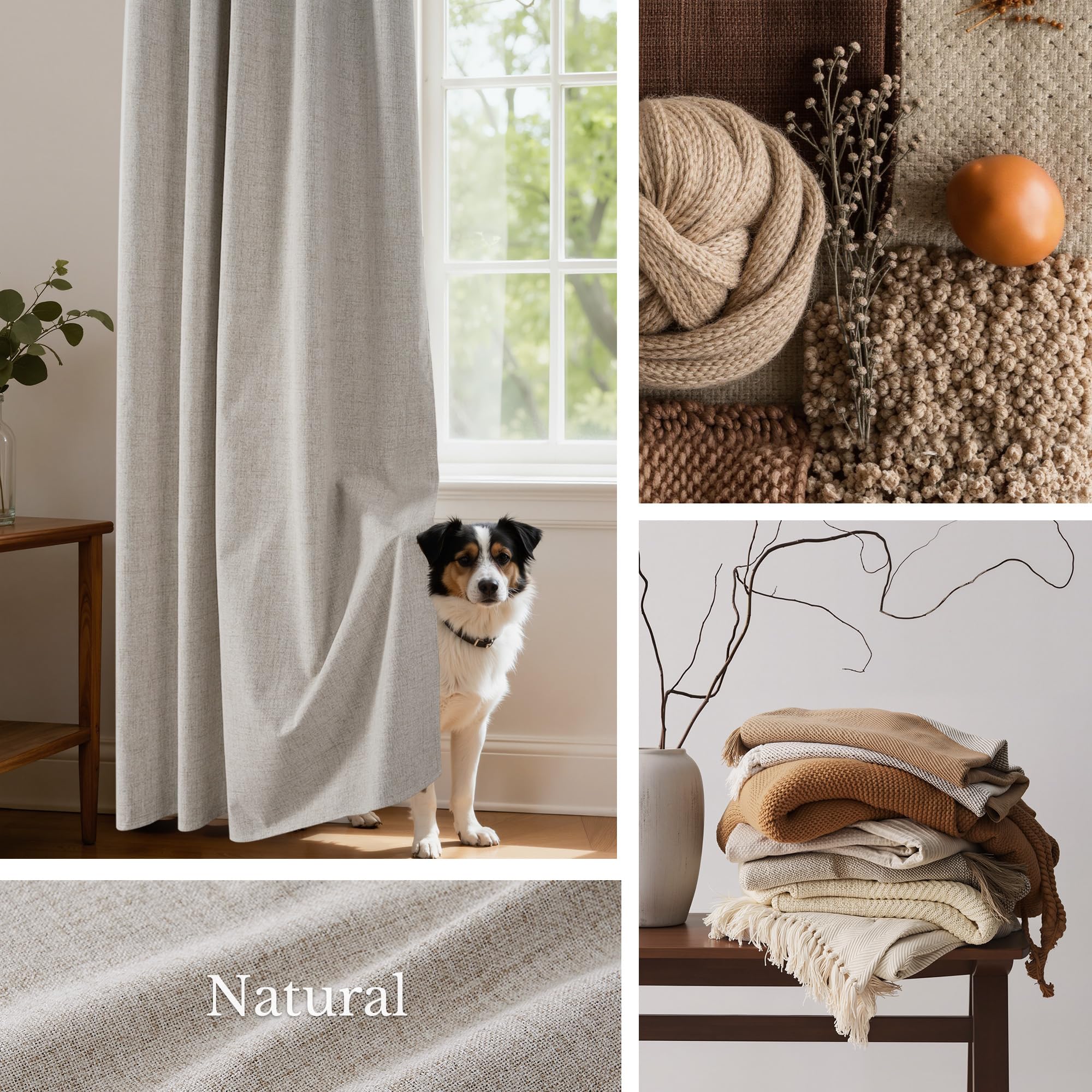 NICETOWN three hanging styles enable casual drapes or tailored pleats.