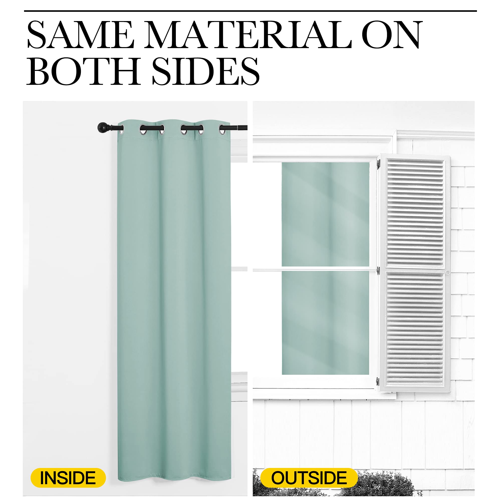NICETOWN Aqua Blue curtains offer noise reduction for TV viewing