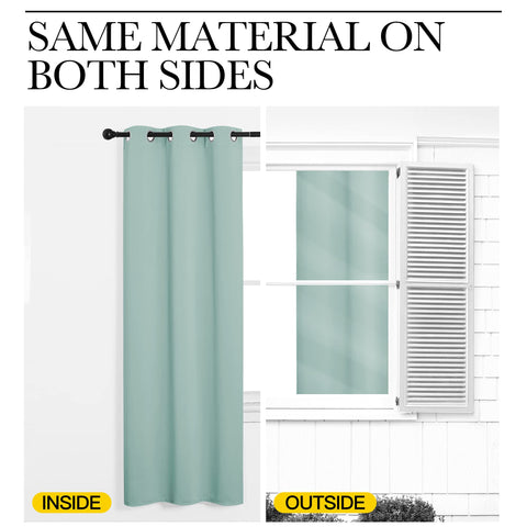 NICETOWN Aqua Blue curtains offer noise reduction for TV viewing
