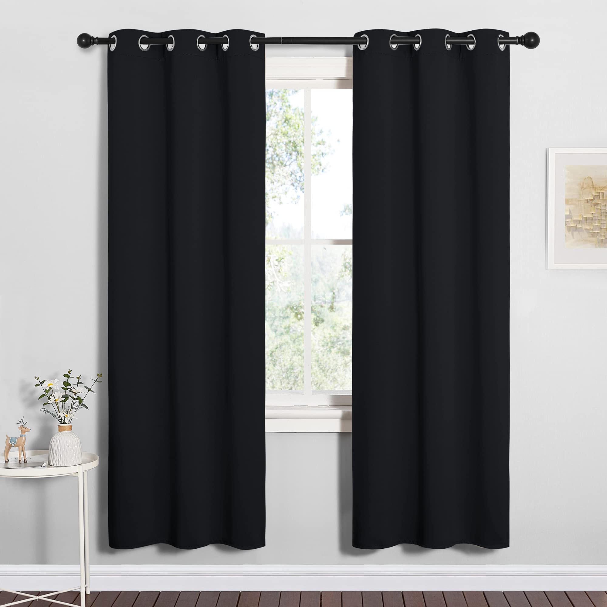 NICETOWN silver-grommet close-up highlights easy sliding and elegant room accents