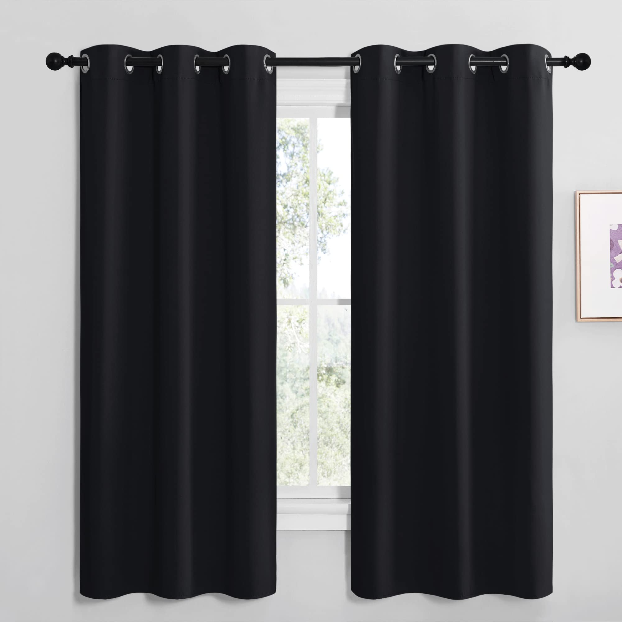 NICETOWN bathroom blackout curtains two-panel set blocks light for restful mornings