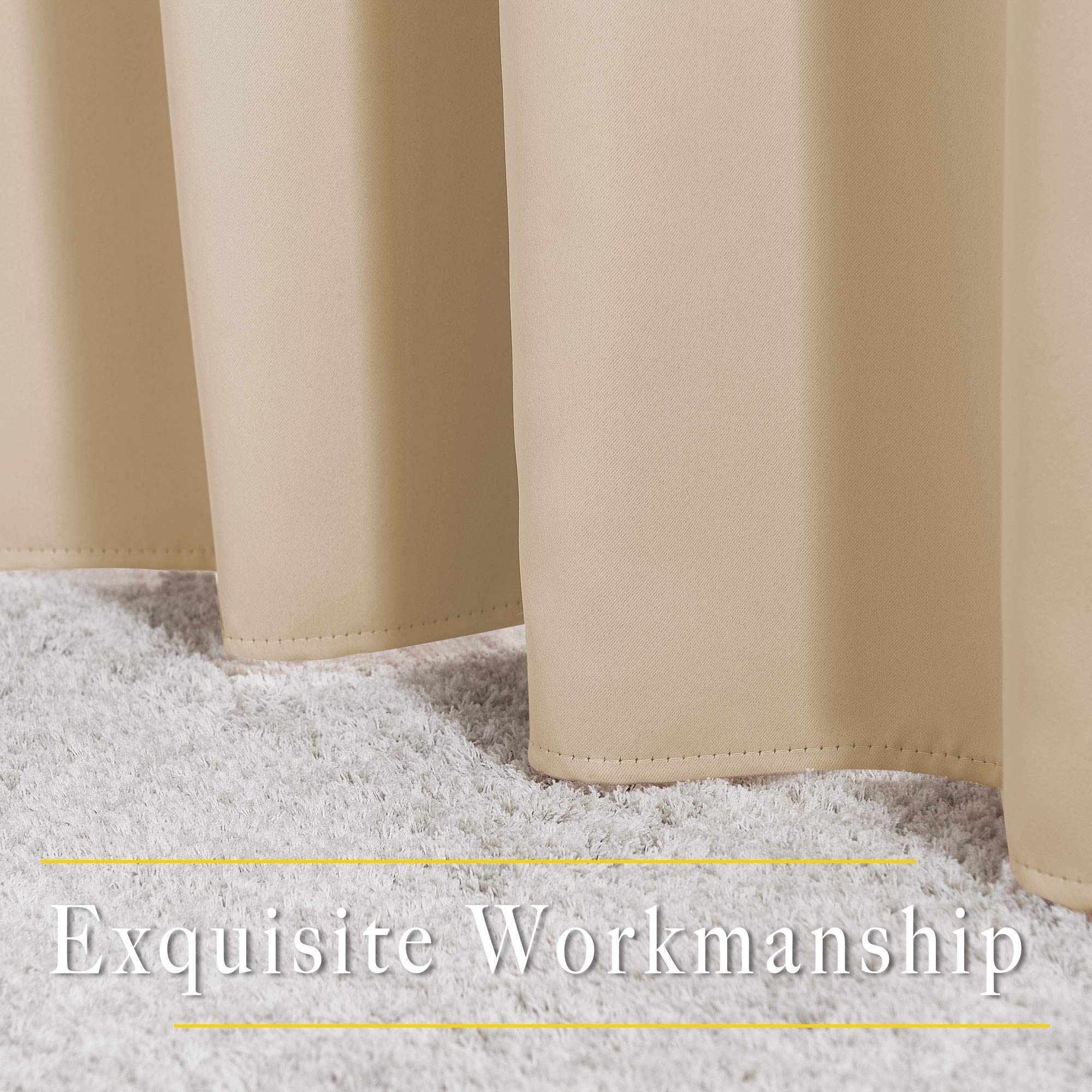 Care instructions for NICETOWN Biscotti Beige blackout curtains: machine washable and easy to maintain