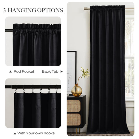 NICETOWN velvet curtains easy care and machine washable durability