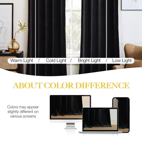 NICETOWN velvet curtains offer a 52x84 panel option for versatile fit