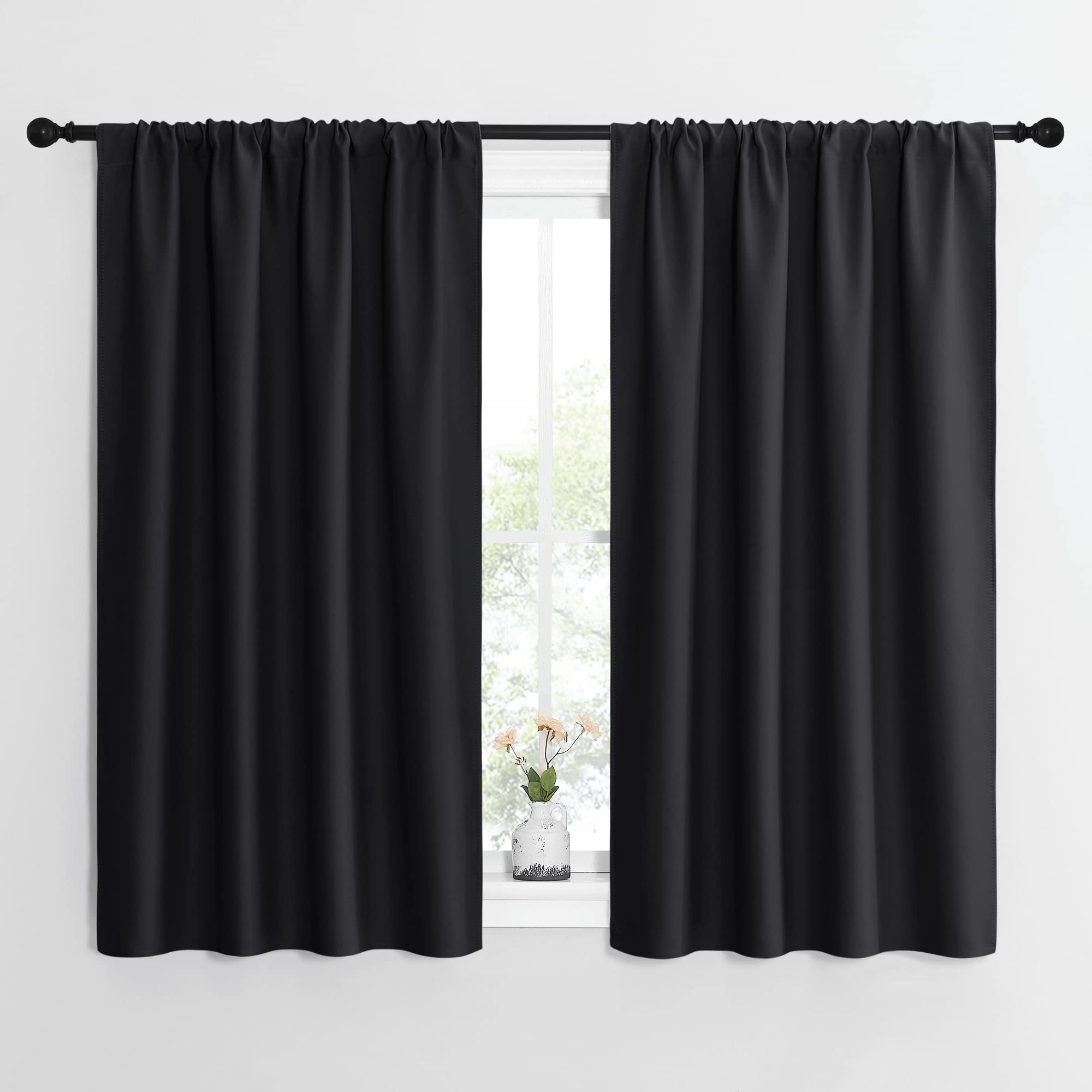 NICETOWN blackout curtain panels 42x54 front view for energy savings