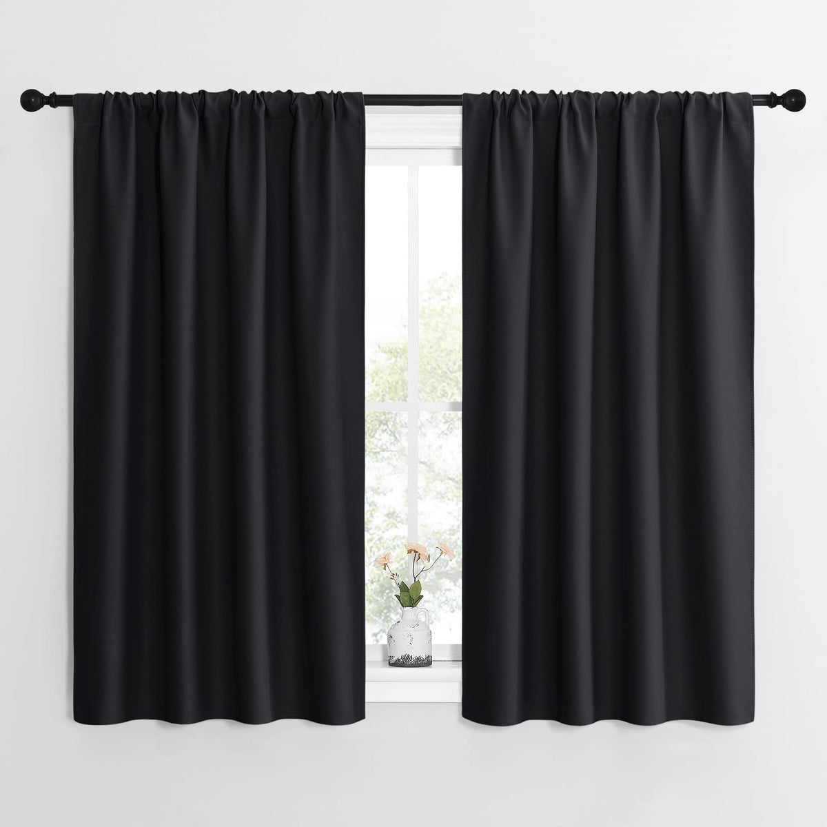 NICETOWN blackout curtain panels 42x54 front view for energy savings